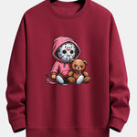 Halloween Bear Print Relax Fit Sweatshirt
