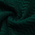 Texture Contrast Knitted V Neck Polo Shirt