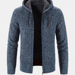 Man Zip Up Hooded Sweater