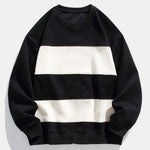 Relax Fit Color Block Crew Neck Sweatshirt