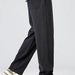 Relax Fit Long Sleeve 2 In 1 Waffle T-Shirt & Single Pleat Drawstring Straight Leg Pants