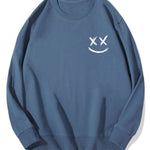 Smiley Print Cotton Sweatshirt