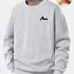 Men Print Teddy Fleece Lined Sweatshirt