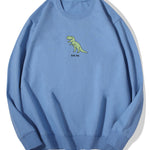 Cute Cartoon Dinosaur Print Cotton Sweatshirt