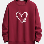 Heart Paw Print Relax Fit Sweatshirt