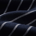 Cotton Blend Striped Stand Collar Shirt