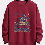 Western Cowboy Print Relax Fit Sweatshirt