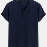 5 Pieces Cotton Henley T-Shirts