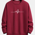 Heartbeat Print Relax Fit Sweatshirt