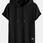 Ribbed Hooded  Arc Hem T-Shirt & Shorts