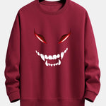 Horror Face Print Relax Fit Sweatshirt