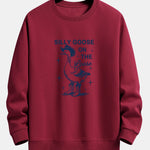 Silly Cowboy Goose Print Relax Fit Sweatshirt