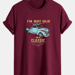 Regular Fit Classic Car Print Cotton T-Shirt