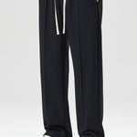 Relax Fit Ghost Drinking Coffee Print Contrast Polo Sweatshirt & Straight Leg Pleated Pintuck Sweatpants