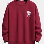 Pumpkin Headless Horseman Print Relax Fit Sweatshirt