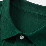 Stripe Jacquard Knit Polo Shirt