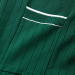Contrast Trim Ribbed Knit Shirt