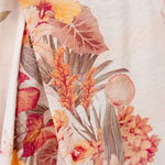 Strapless Bow Waist Floral Print Slit Wide Leg Jumpsuit