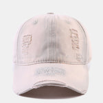 Solid Color New York Embroidery Cotton Washed Distressed Baseball Cap