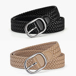 Margovil Faux Leather Metal Buckle Adjustable Braided Belt
