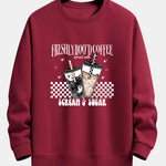 Freshly Boo’d Coffee Halloween Print Relax Fit Sweatshirt