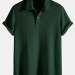 Knitted Waffle Polo Shirt
