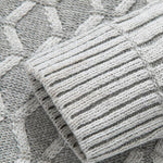 Jacquard Horn Button Turtleneck Sweater