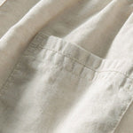 Striped Jacquard Cuban Collar Shirt & Straight Leg Linen Pants