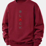 Black Print Relax Fit Sweatshirt