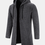 Long Line Textured Hooded Sweater & Chino Cargo Jogger Pants
