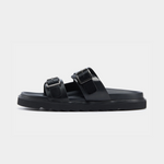 DOUBLE BUCKLE RESORT SANDAL - Black