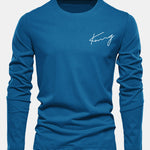 Long Sleeve King Print Cotton T-Shirt