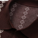 Geometric Knit V Neck Polo Shirt & Slim Fit Tapered Trousers