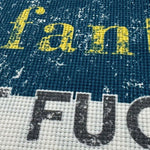 Oversize Portrait Slogan Print Waffle T-Shirt