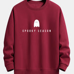 Spooky Season Ghost Print Relax Fit Sweatshirt