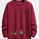 Dinosaurs Avoid Meteorites Print Relax Fit Sweatshirt