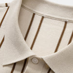 Striped Knitted Polo Shirt