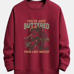 Cowboy Cat Print Relax Fit Sweatshirt