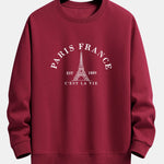 Paris France Print Relax Fit Sweatshirt