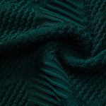 Rhombus Textured Zip Up Knitted Polo Shirt & Slim Fit Tapered Trousers