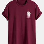 Regular Fit Pumpkin Headless Horseman Print Cotton T-Shirt