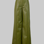 High Waisted Loose Pleated Pockets Split-Joint Pants Trousers