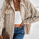 SPICE HARVEST PLAID SHACKET