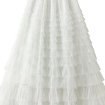Be Your Own City Queen Tiered Elastic Waist Tulle Maxi Skirt