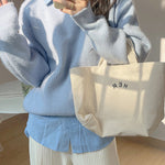 Long Sleeves Loose Solid Color Round-Neck Pullovers Sweater Tops