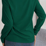 Elegant Layered V-neck Long-sleeved Casual Shirt