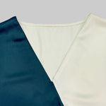Long Sleeves Loose Color-Block Contrast Color Drawstring Elasticity V-Neck Blouses&Shirts Tops