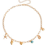 Spiral Shell Seastar Necklace
