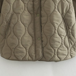Solid Color Loose Round Neck Quilted Jacket