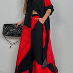 Long Sleeves Loose Floral Printed Split-Joint Split-Side Lapel Blouses&Shirts Tops